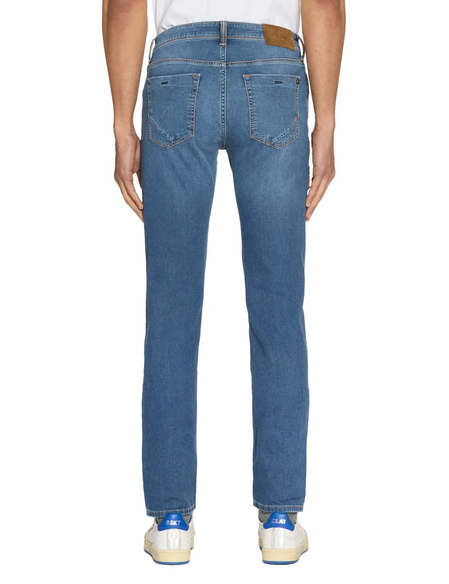 jeans cinque tasche leggero denim scuro - incotex - jeans