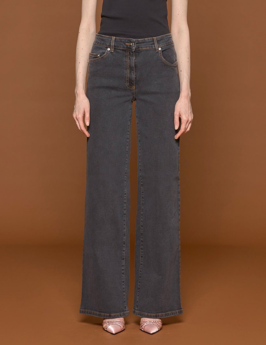 jeans denim nero - vivetta - jeans