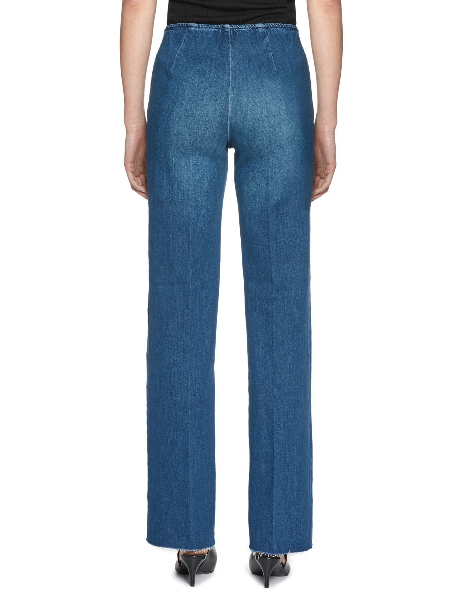 jeans dritto elastico denim medio - blufrida - jeans