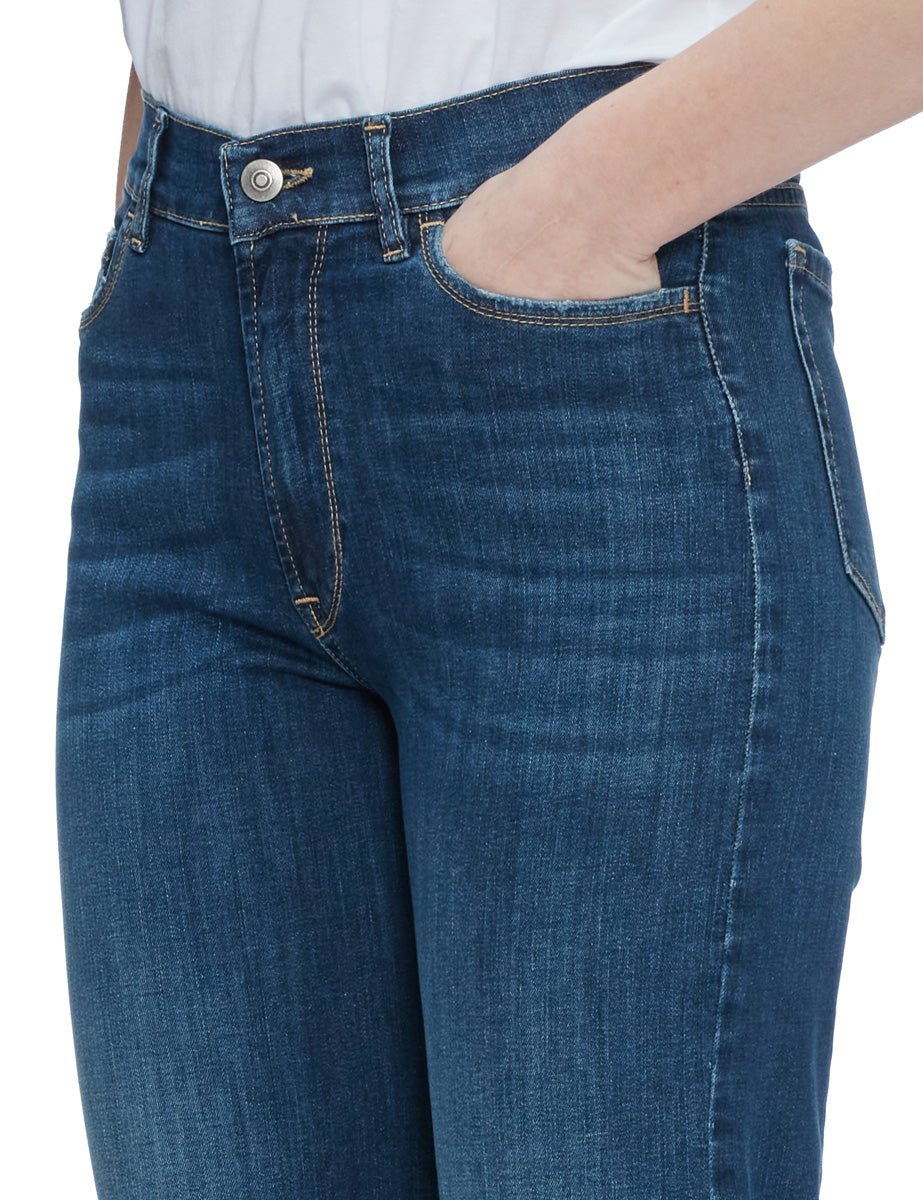 jeans gamba dritta denim scuro - blufrida - jeans