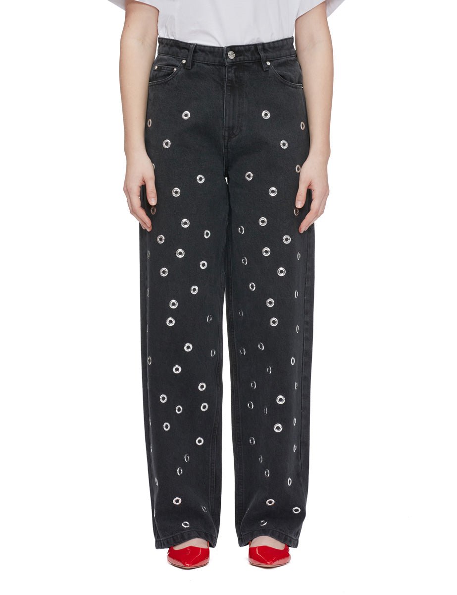 jeans highrise dark grey - rotate - jeans