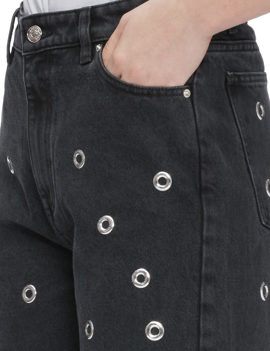 jeans highrise dark grey - rotate - jeans