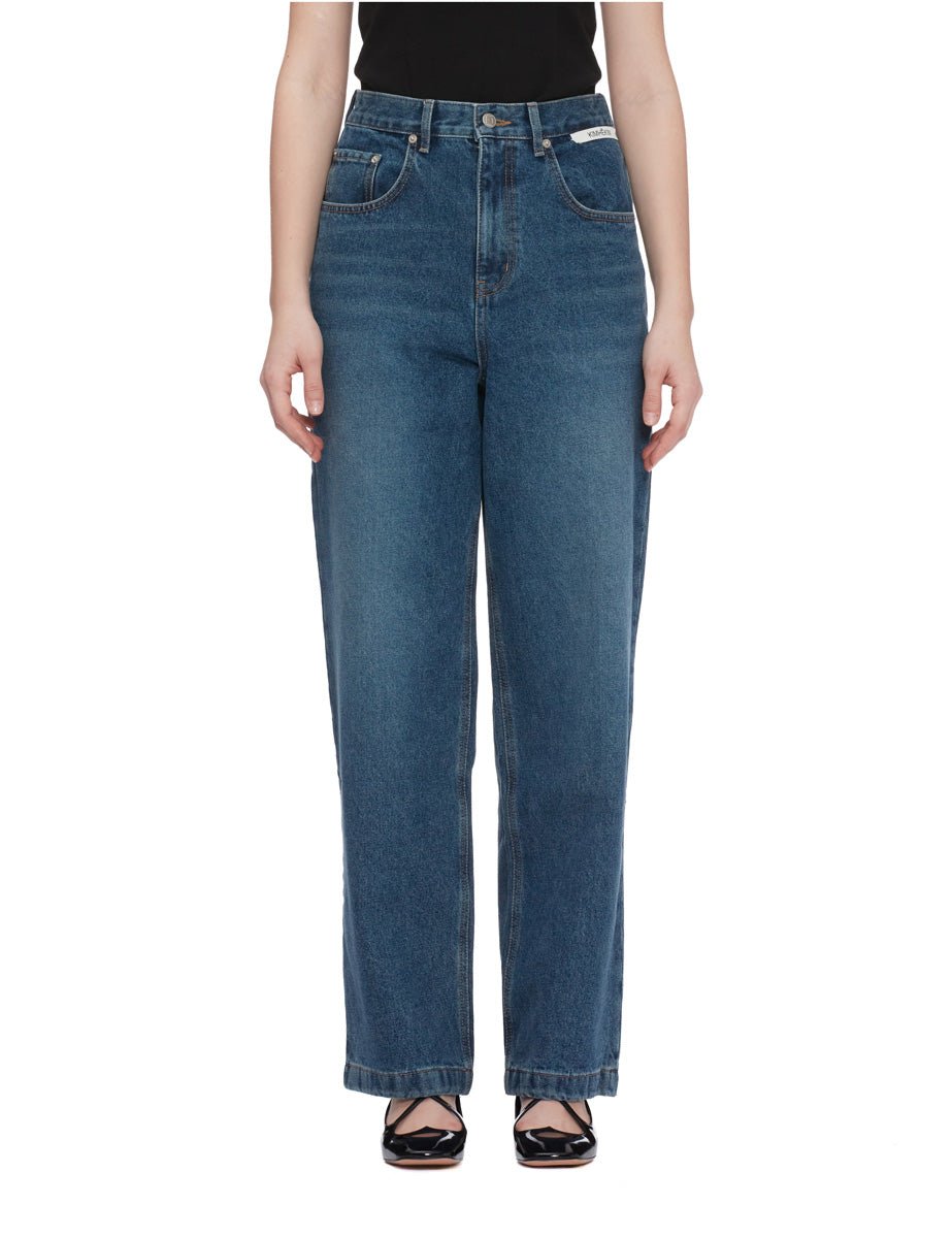 jeans over washed wide blue - kimhekim - jeans