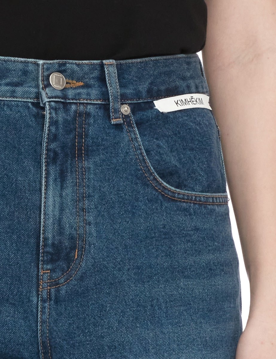 jeans over washed wide blue - kimhekim - jeans