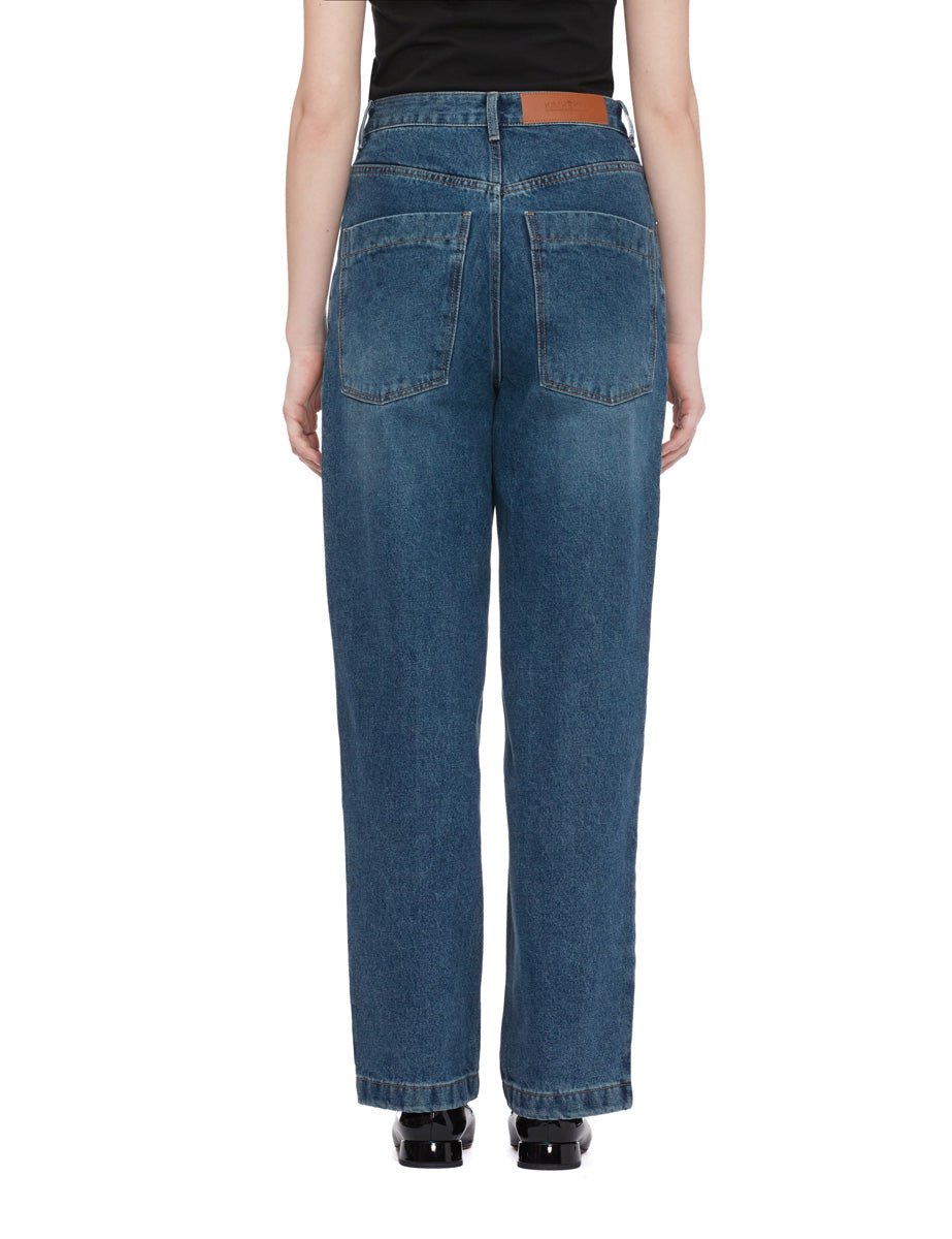 jeans over washed wide blue - kimhekim - jeans