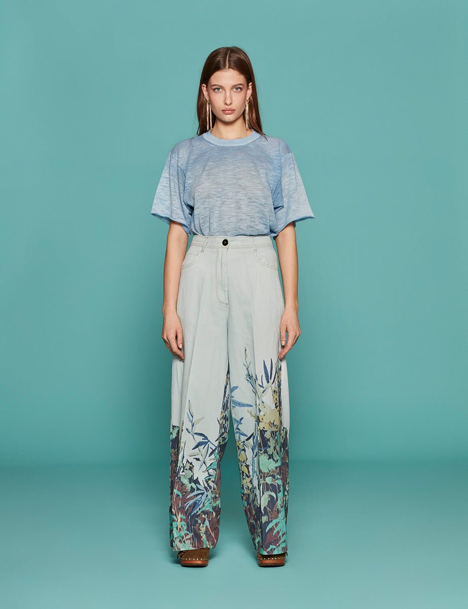 jeans palazzo heaven sky dust - forte forte - jeans