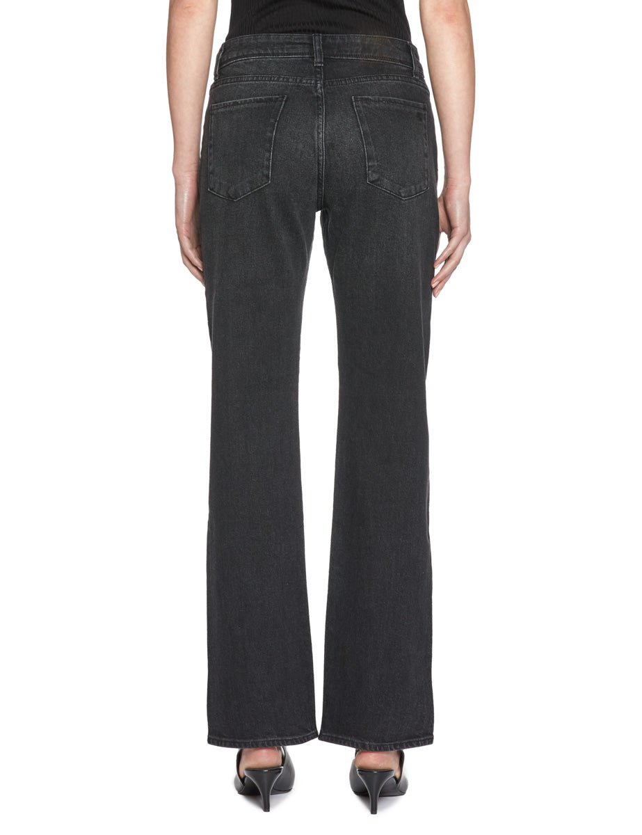 jeans regular straight leg denim nero - pont denim - jeans