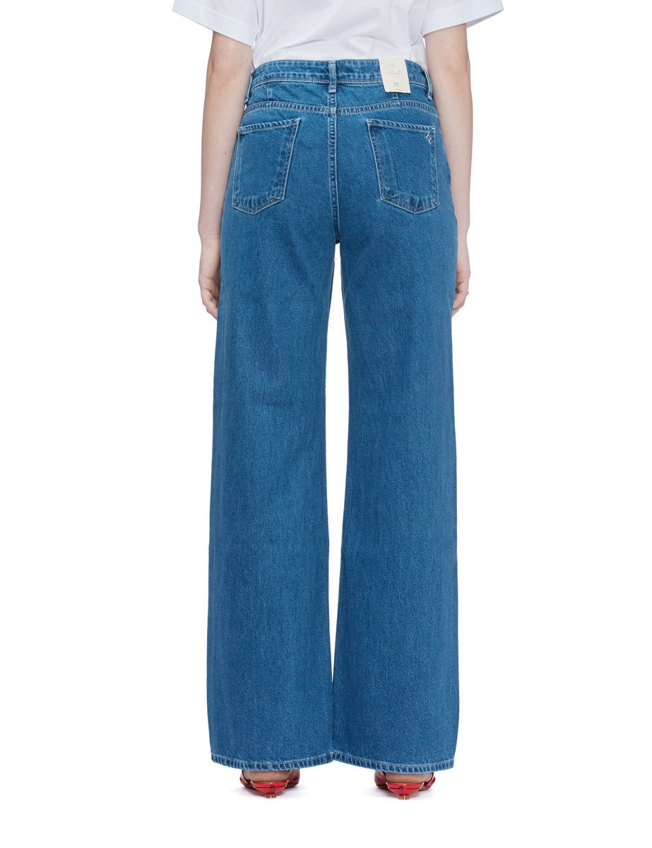 jeans relaxed straight denim blu - pont denim - jeans