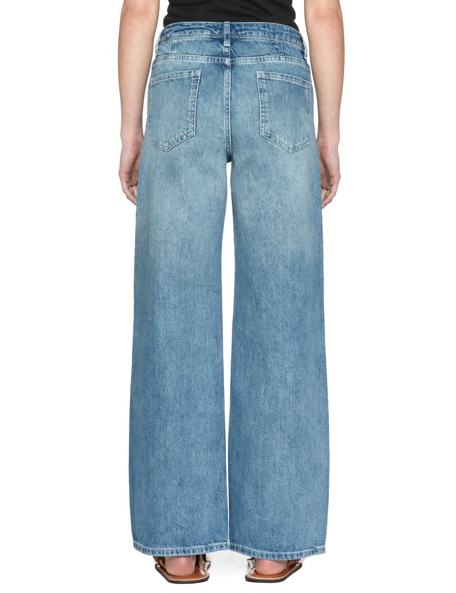 jeans relaxed straight leg blu medio - pont denim - jeans