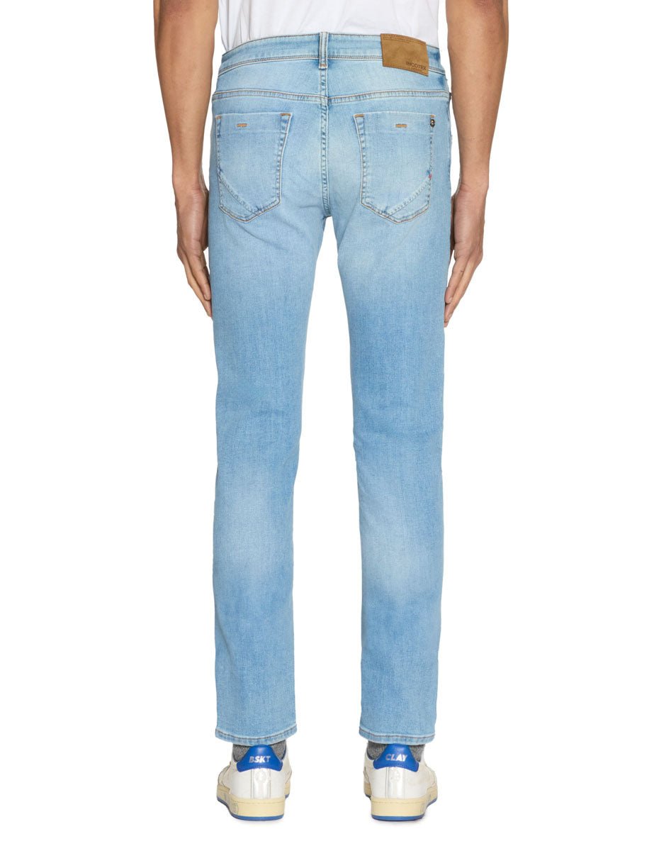 jeans skinny cinque tasche denim chiaro - incotex - jeans