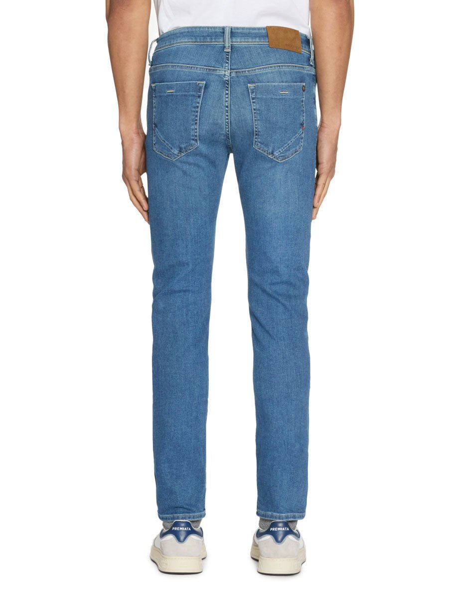 jeans skinny cinque tasche denim scuro - incotex - jeans