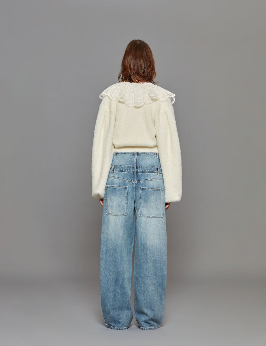 jeans slouchy carpenter denim blu - tibi - jeans