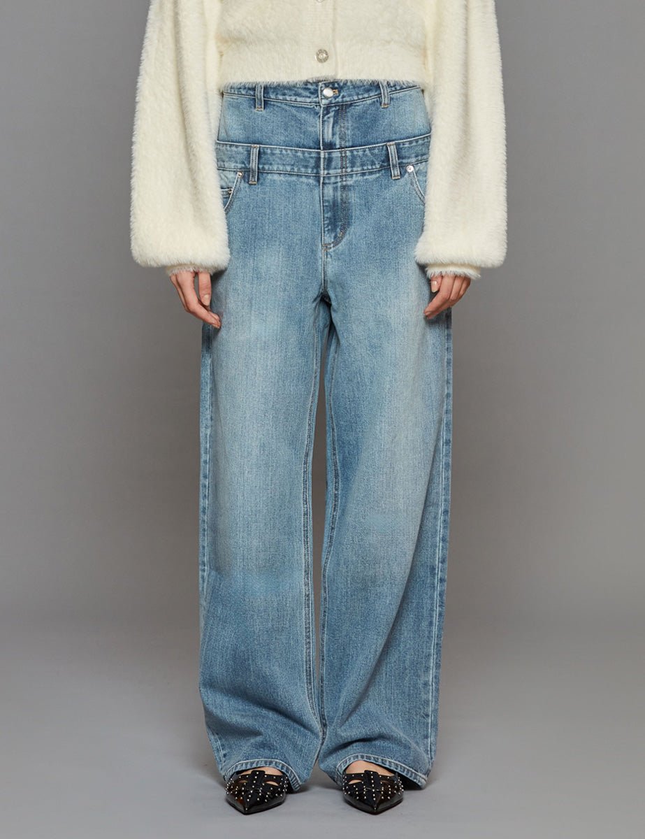 jeans slouchy carpenter denim blu - tibi - jeans