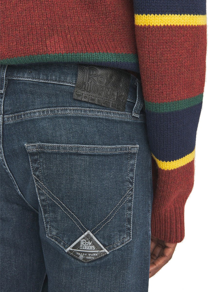 jeans strech foxrun blu black - roy rogers - jeans