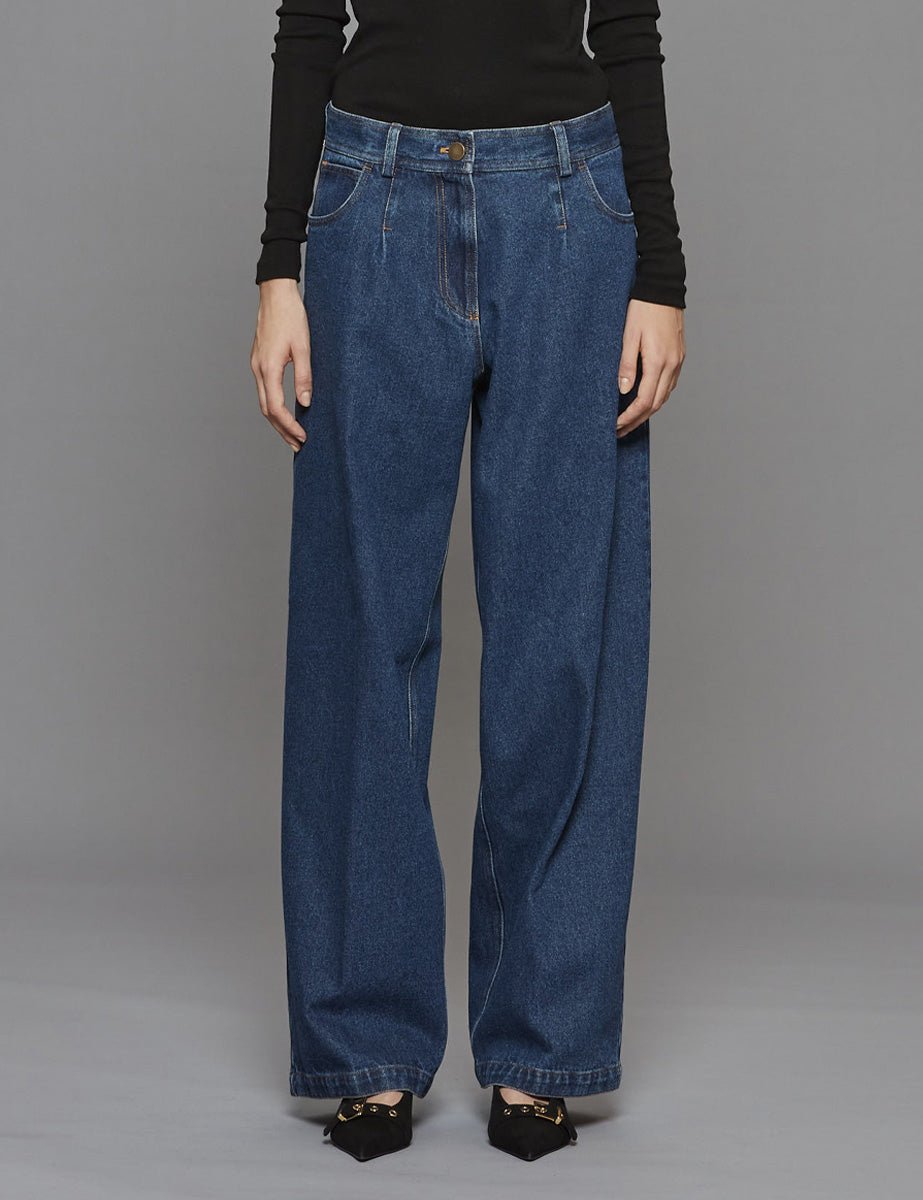 jeans wide leg denim - forte forte - jeans