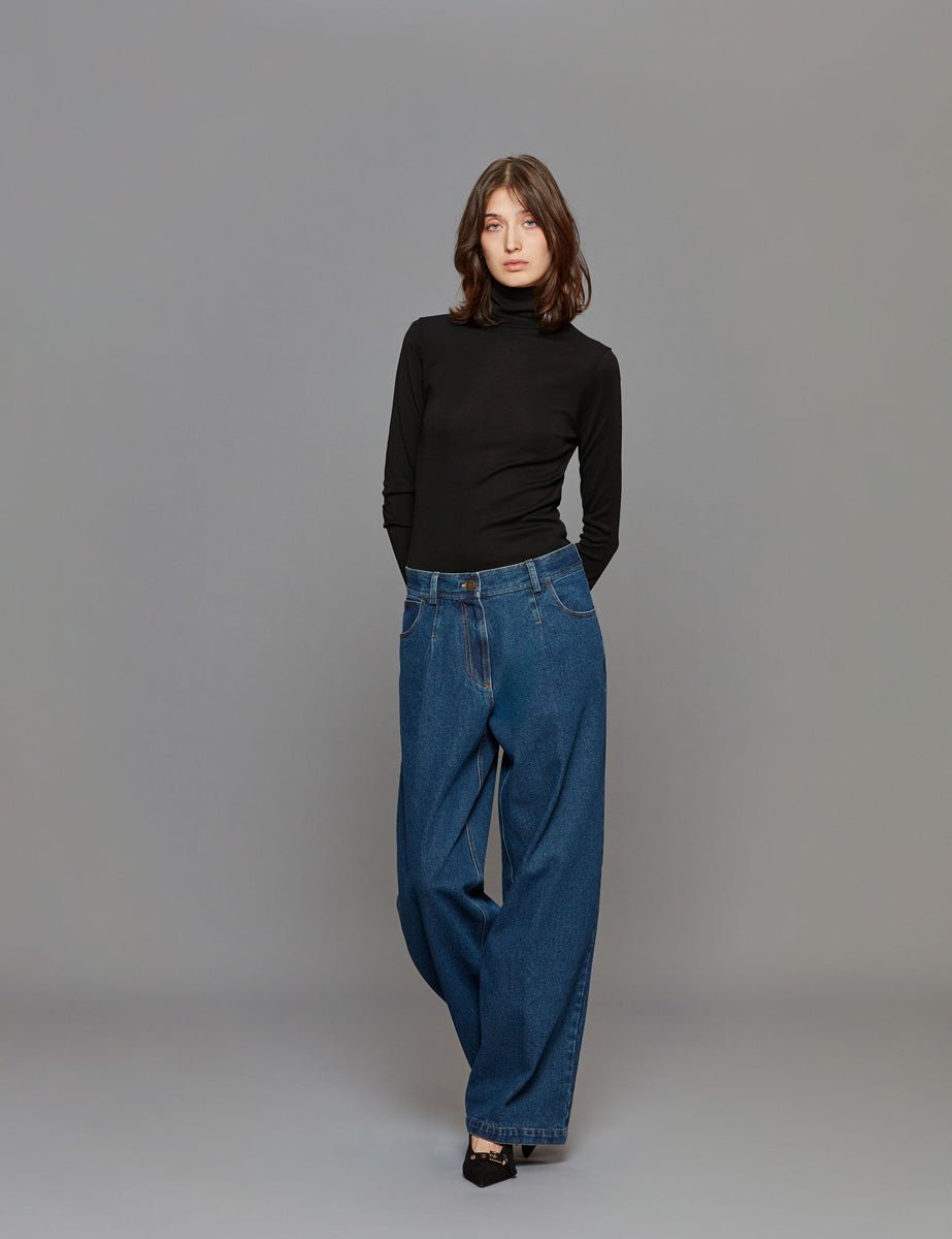 jeans wide leg denim - forte forte - jeans