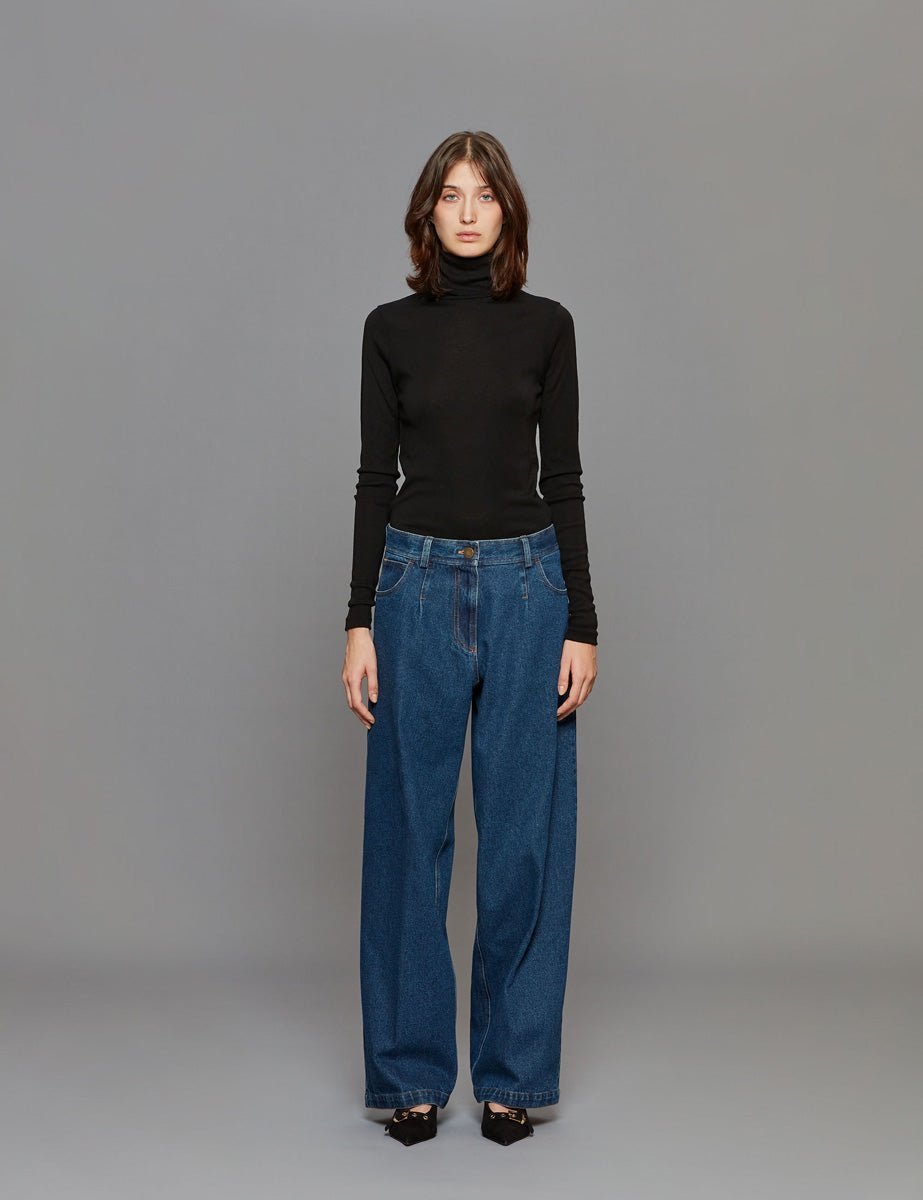 jeans wide leg denim - forte forte - jeans
