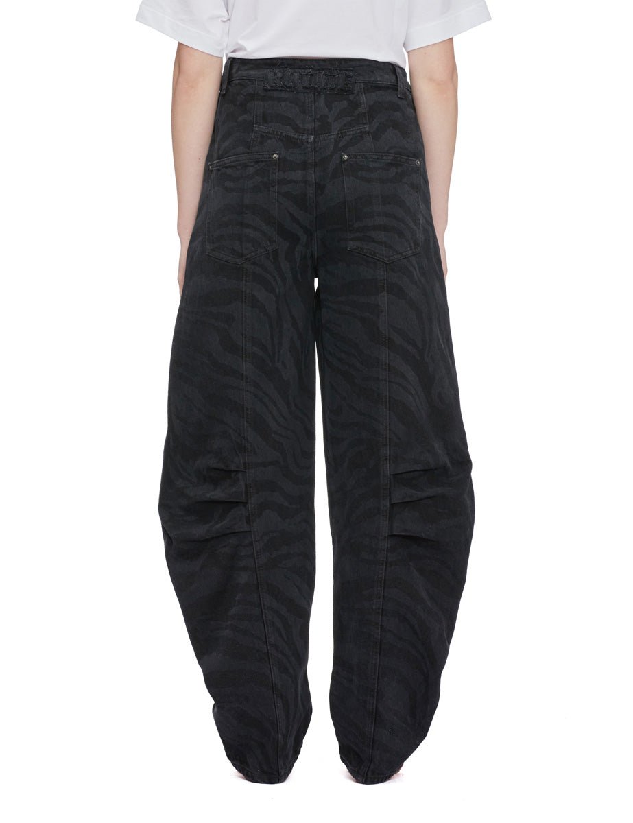 jeans zebra twill baloon nero - rotate - jeans