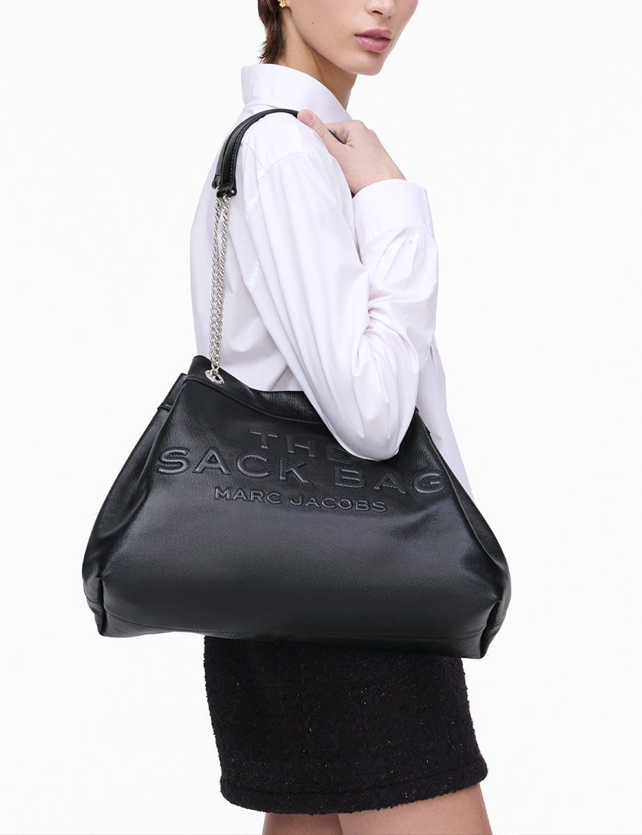 large chain sack leather nero - marc jacobs - shopper