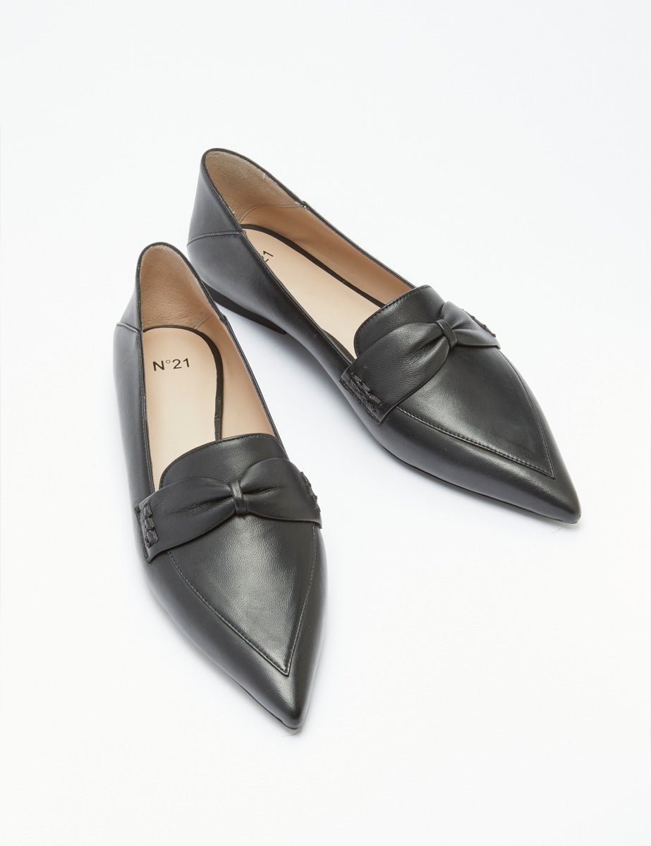 loafer nappa punta nero - n21 alessandro dell'acqua - ballerina