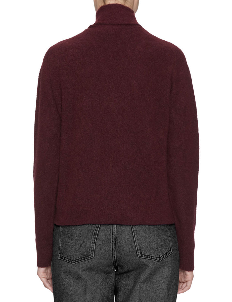 maglia cashmere seta sciarpa bordeaux - roberto collina - pullover