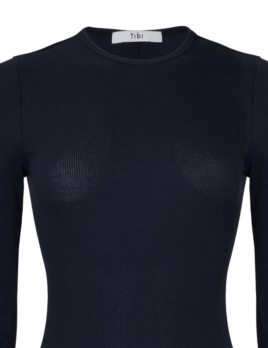 maglia cotone navy - tibi - maglia