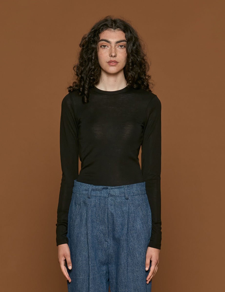 maglia girocollo black - rohe - maglia