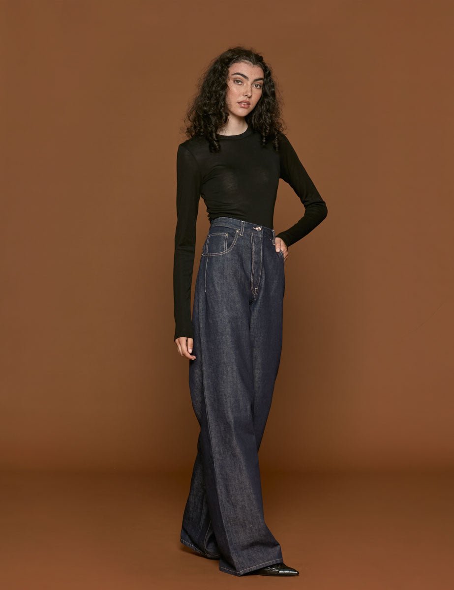 maglia girocollo black - rohe - maglia