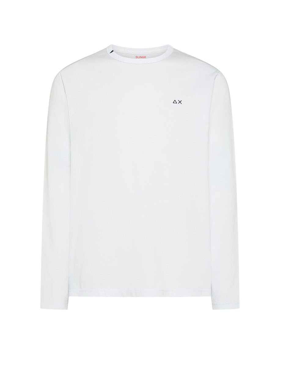 maglia maniche lunghe jersey bianco - sun68 - maglia