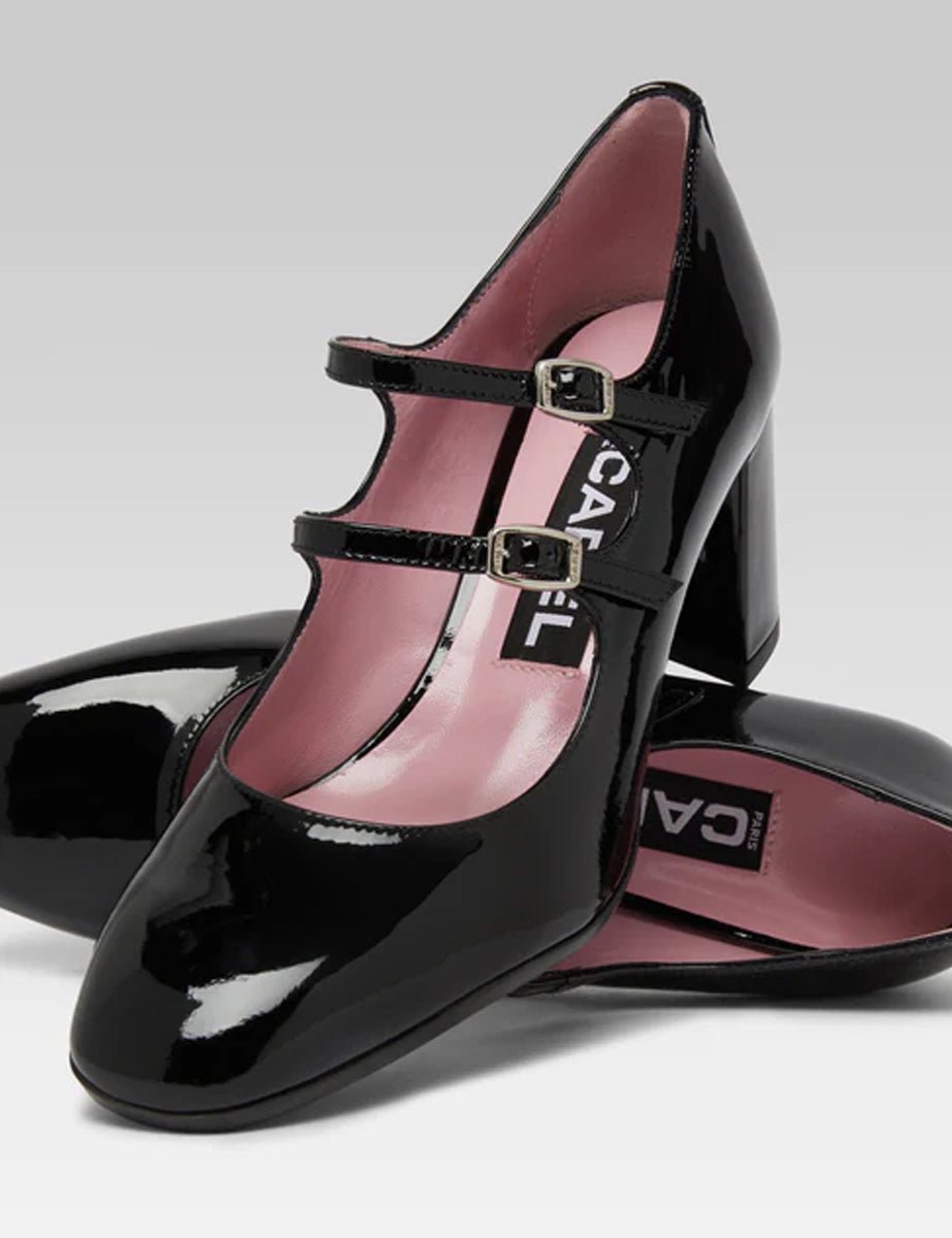 mary jane doppio cinturino black - carel paris - mary jane