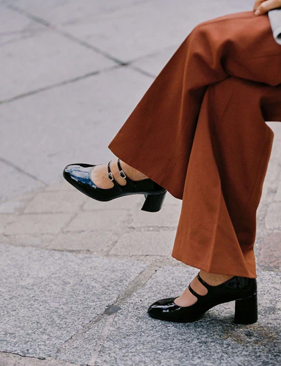 mary jane doppio cinturino black - carel paris - mary jane