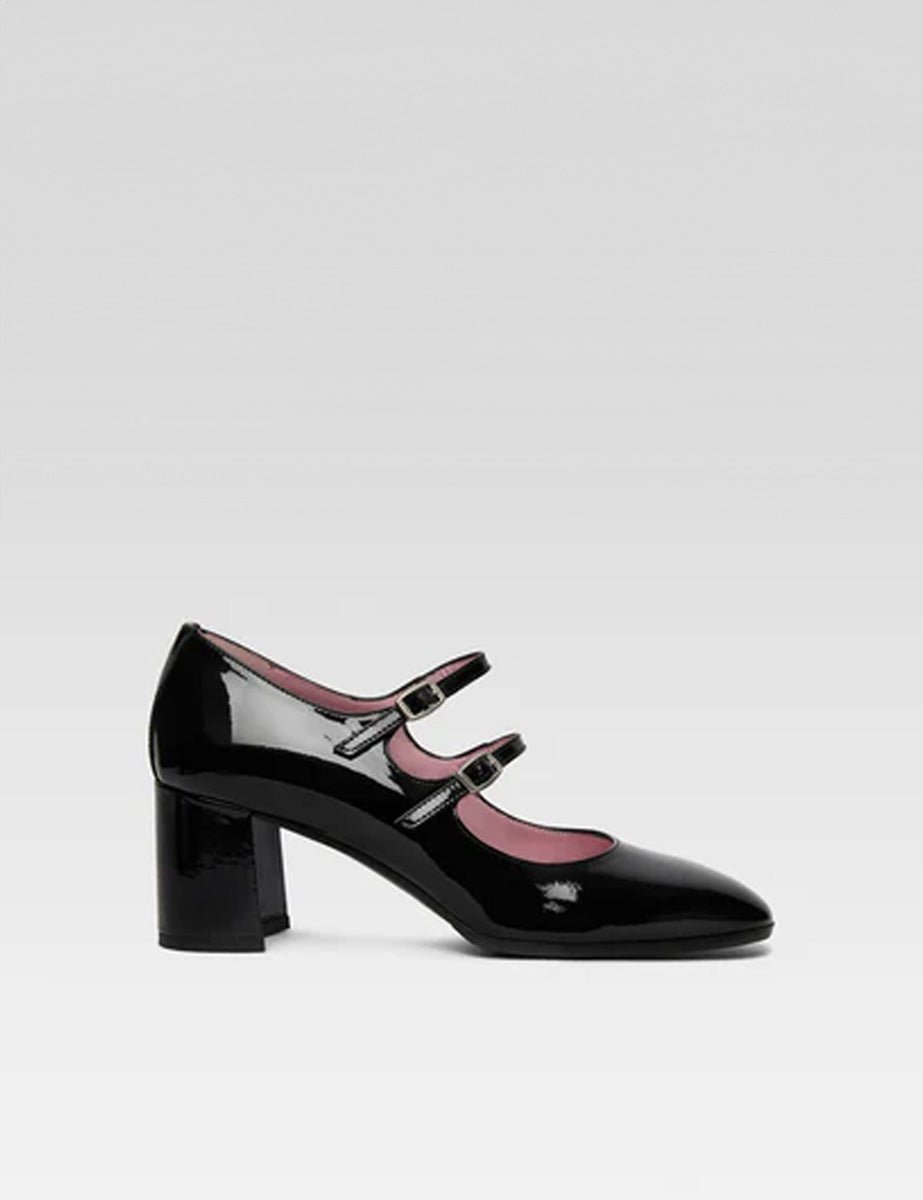 mary jane doppio cinturino black - carel paris - mary jane