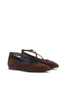 mary jane flat camoscio moro - blufrida - ballerina