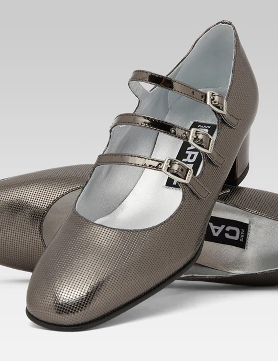 mary jane triplo cinturino antracite - carel paris - mary jane