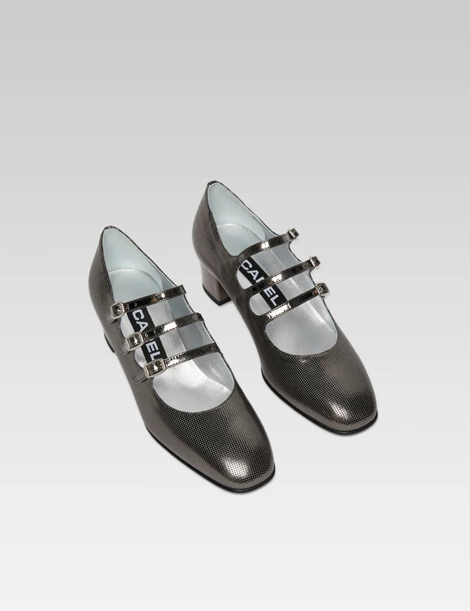 mary jane triplo cinturino antracite - carel paris - mary jane