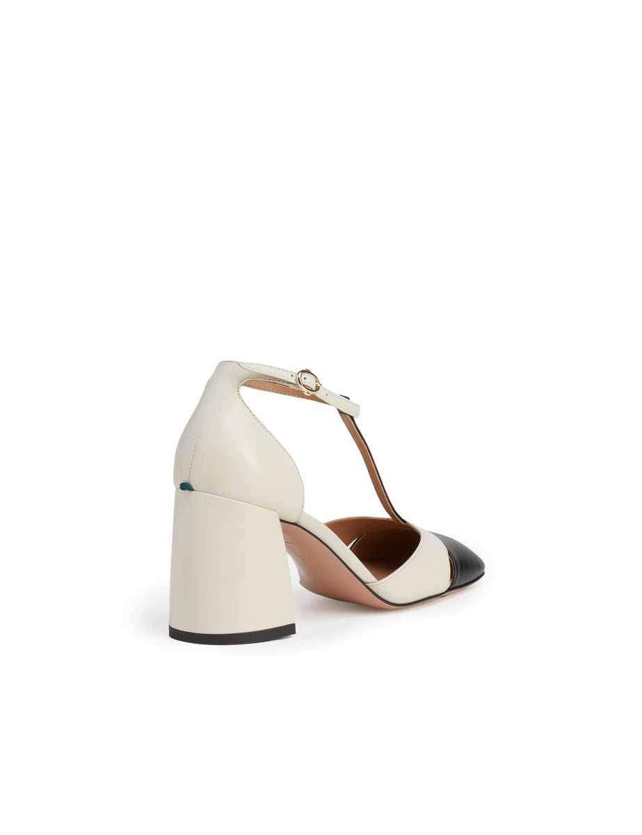 maryjane bicolore avorio nero - a.bocca - mary jane