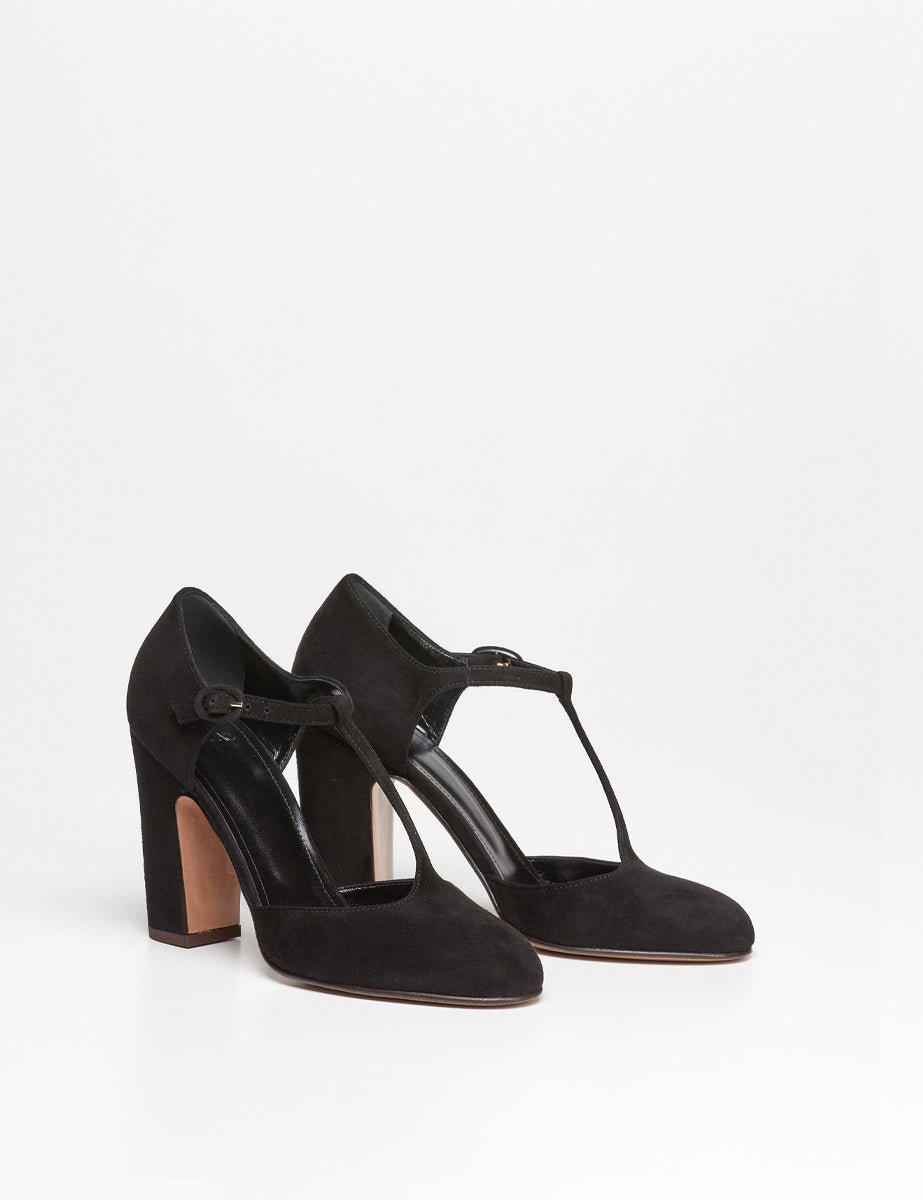maryjane suede nero - relac - mary jane