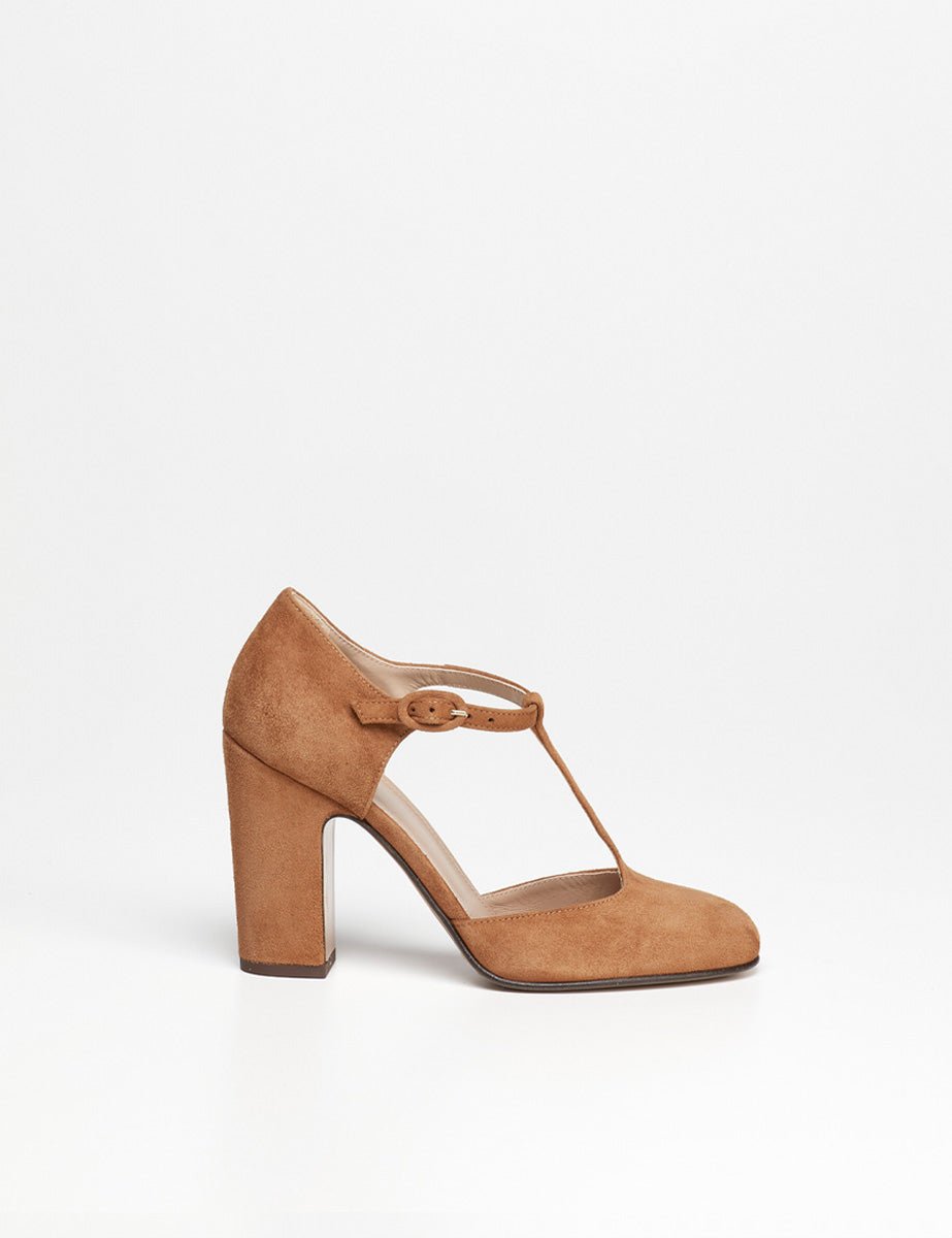 maryjane suede tan - relac - mary jane