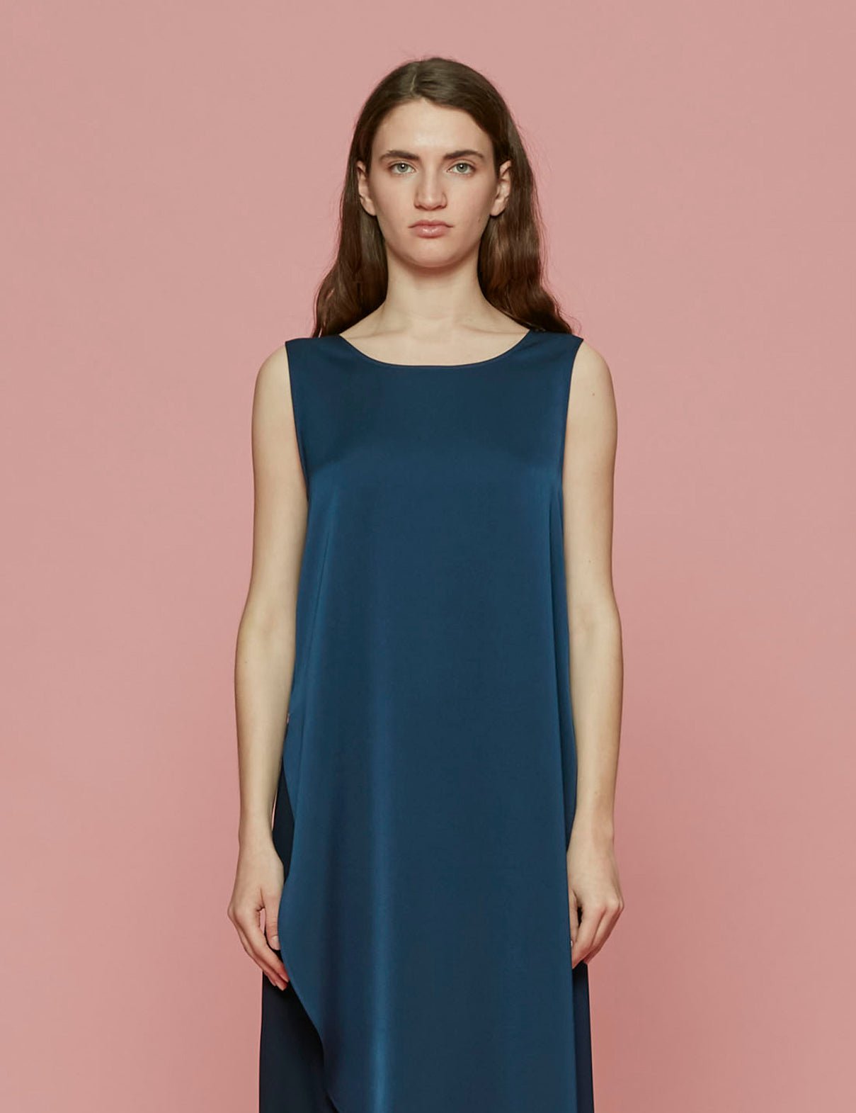 maxi top smanicato navy - blufrida - canotta