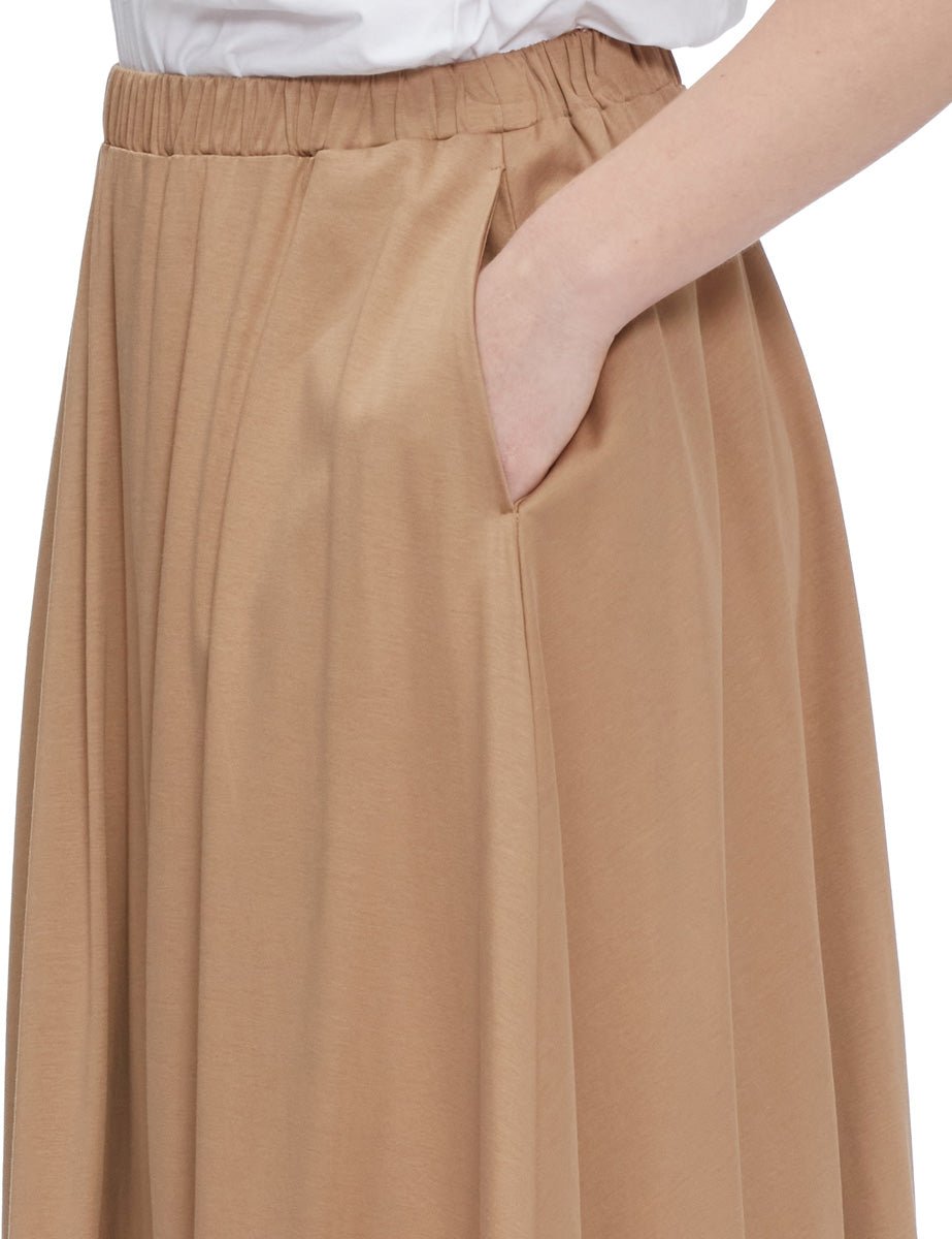 maxigonna jersey cammello - max mara leisure - gonna