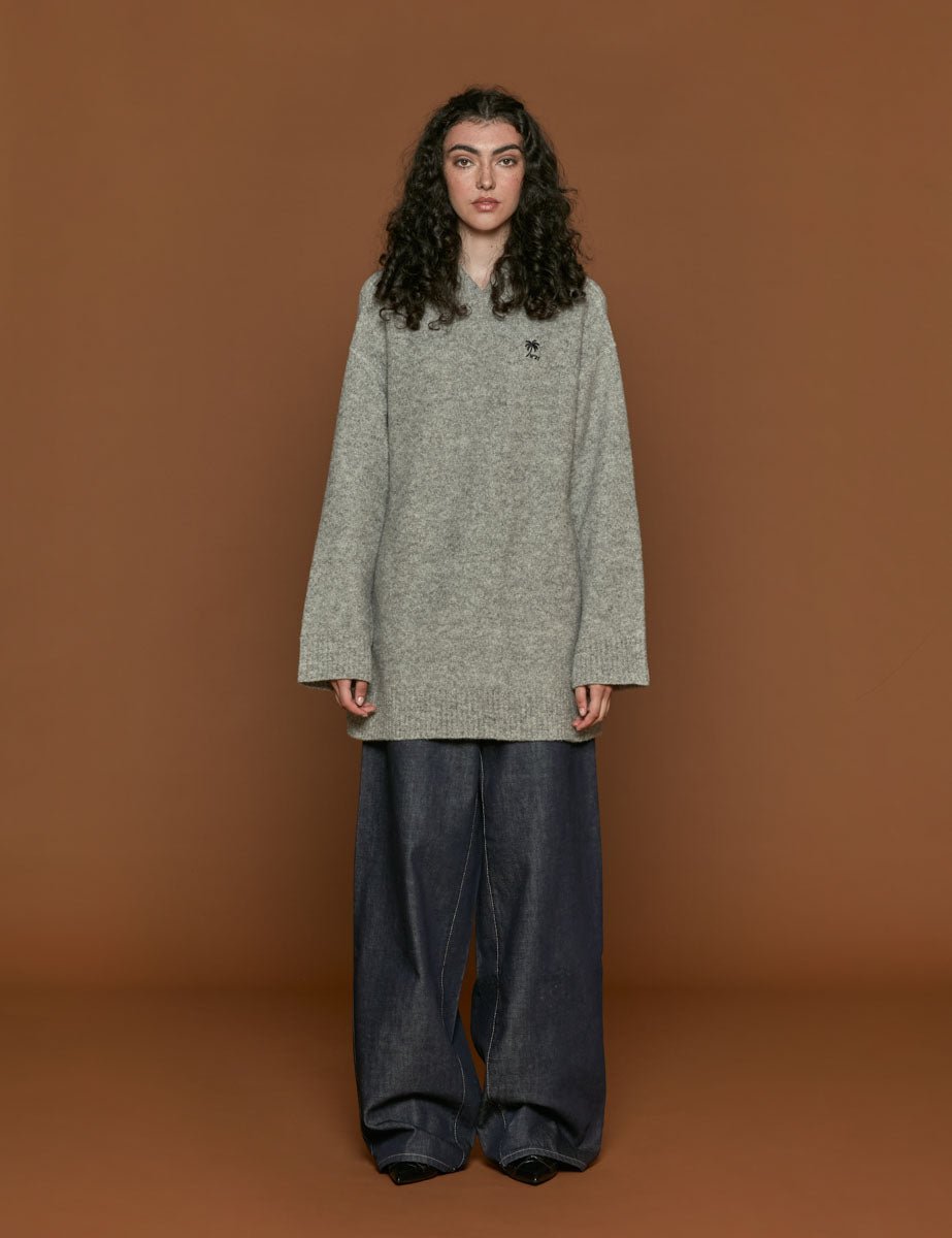 maxipull grigio melange - n21 alessandro dell'acqua - pullover