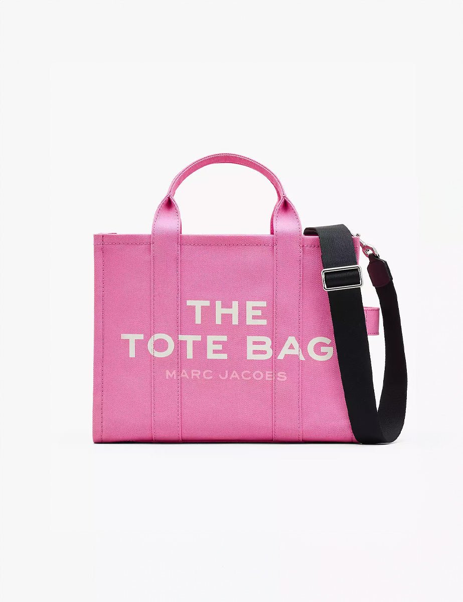 medium tote bag canvas bow pink - marc jacobs - shopper