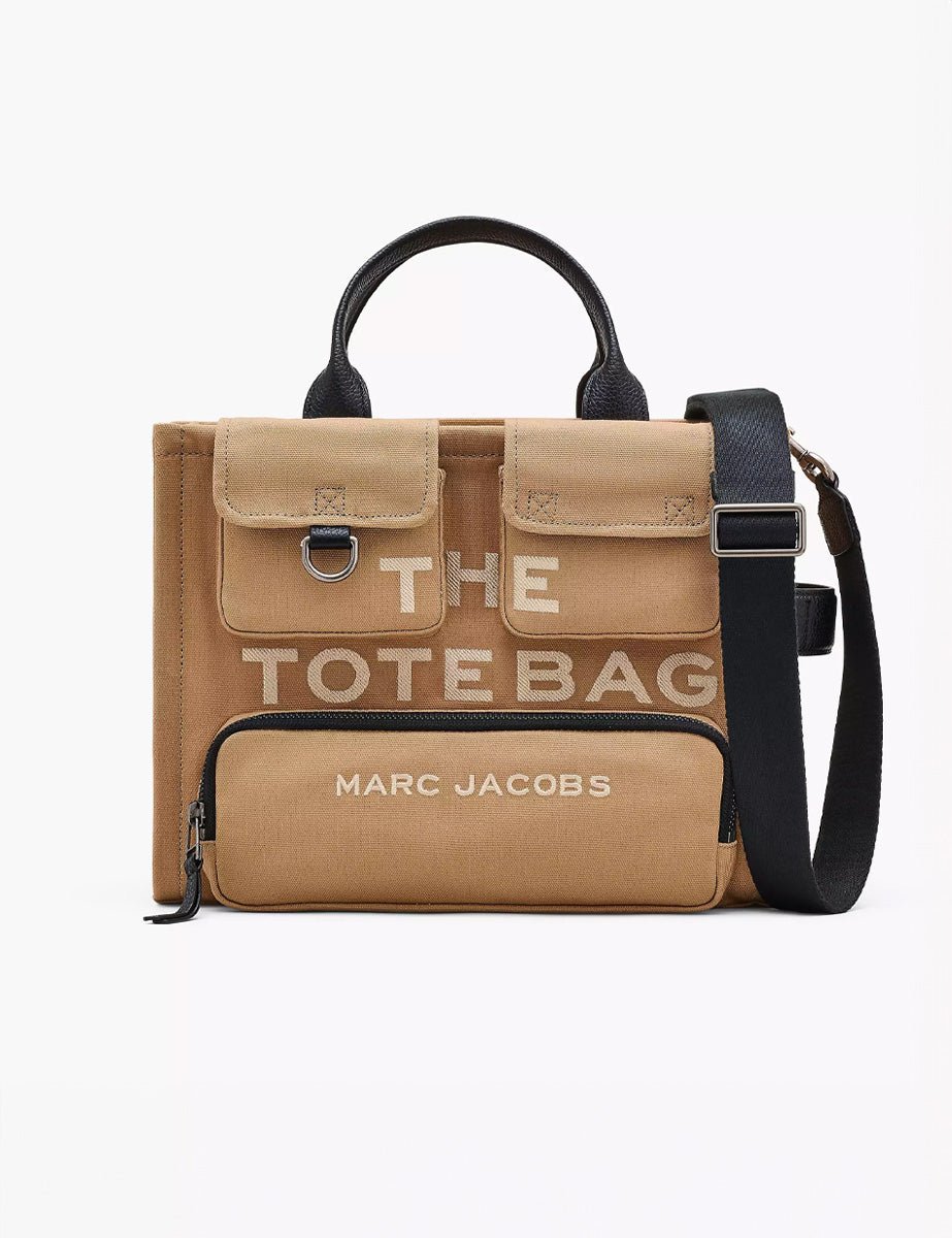 medium tote bag canvas camel - marc jacobs - shopper