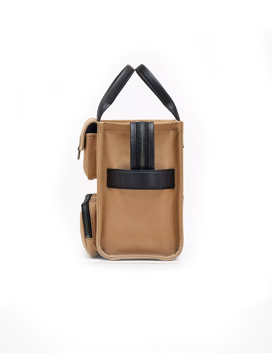 medium tote bag canvas camel - marc jacobs - shopper