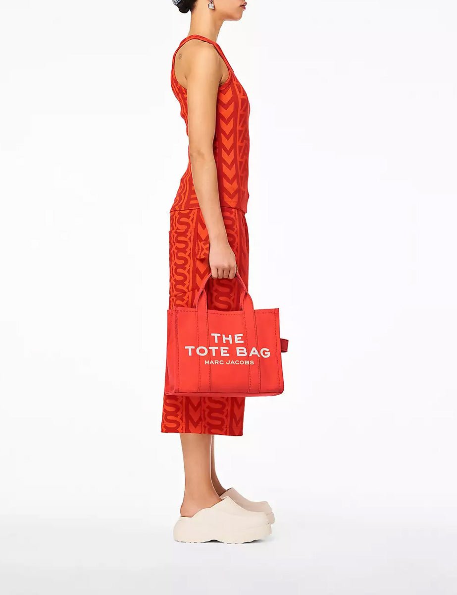 medium tote bag canvas electric orange - marc jacobs - shopper