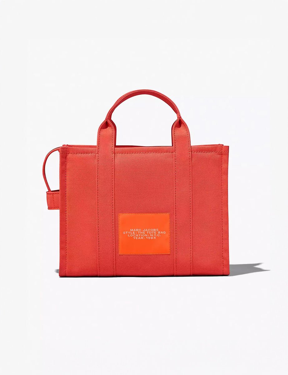 medium tote bag canvas electric orange - marc jacobs - shopper