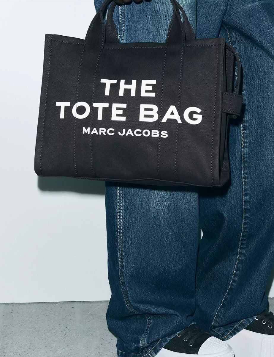 medium tote bag canvas nero - marc jacobs - shopper