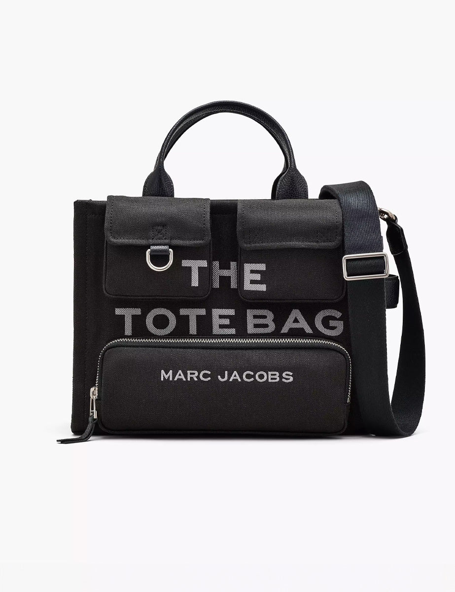 medium tote bag canvas nero - marc jacobs - shopper