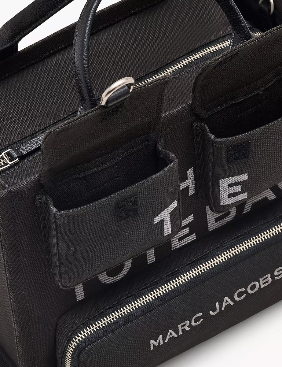 medium tote bag canvas nero - marc jacobs - shopper