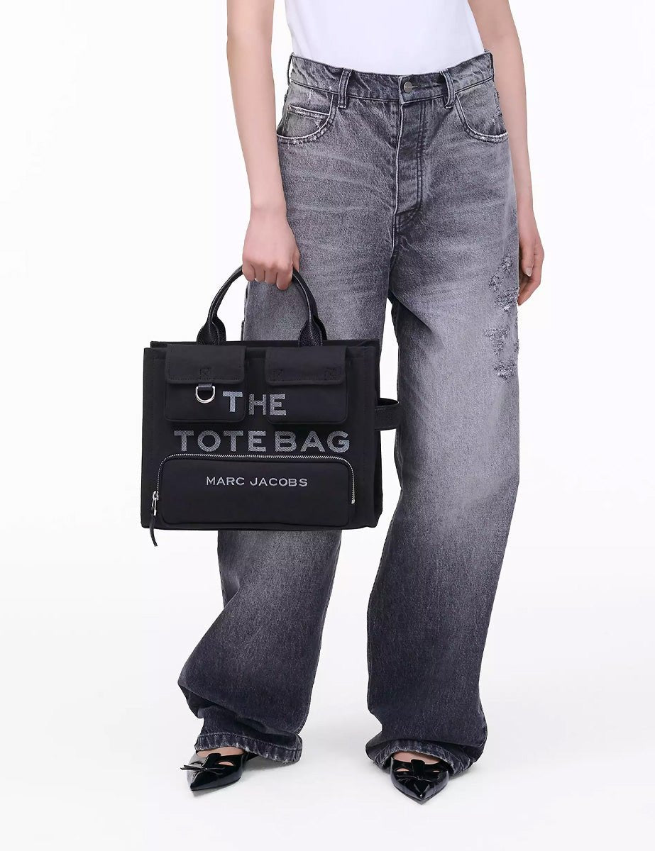 medium tote bag canvas nero - marc jacobs - shopper